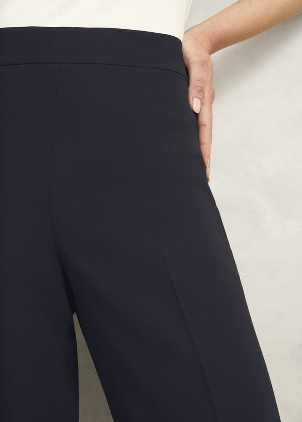 Hobbs Mel Wide Trousers Navy