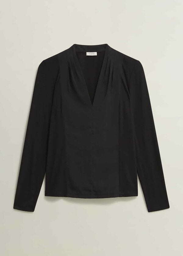 Hobbs Mel Woven Front Top Black
