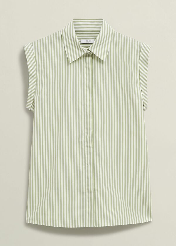 Hobbs Melanie Shirt Sage White
