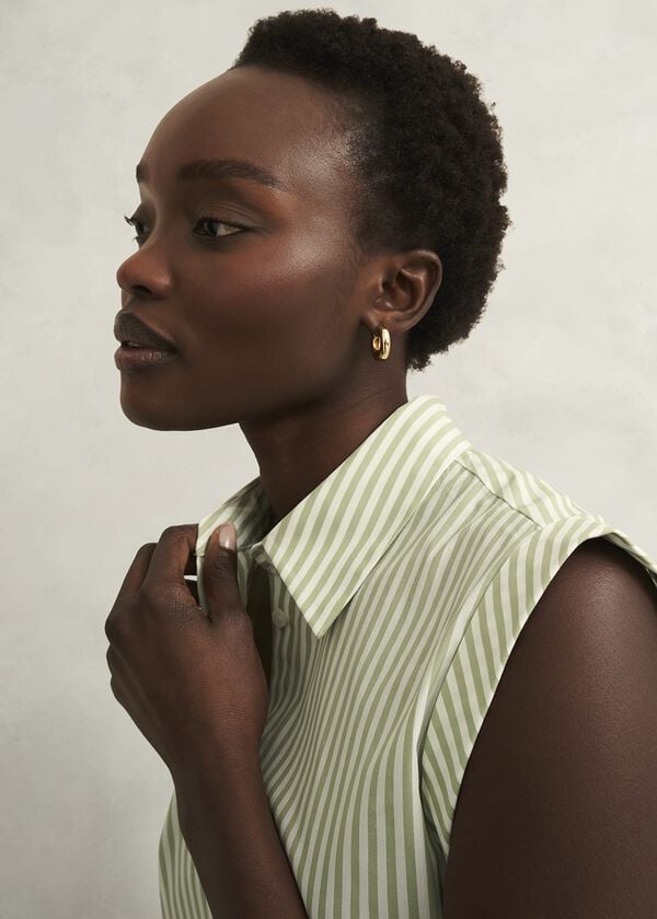 Hobbs Melanie Shirt Sage White