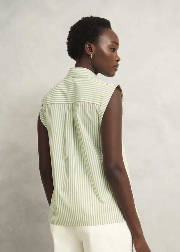 Hobbs Melanie Shirt Sage White
