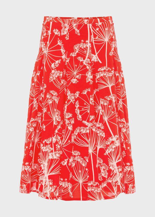 Hobbs Melina Skirt Coral Red Ivory
