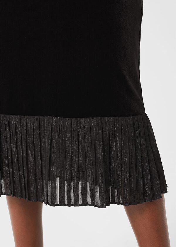 Hobbs Melodie Velvet Shift Dress Black