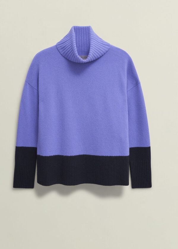 Hobbs Melodie Wool Blend Jumper Blue Hobbs Navy