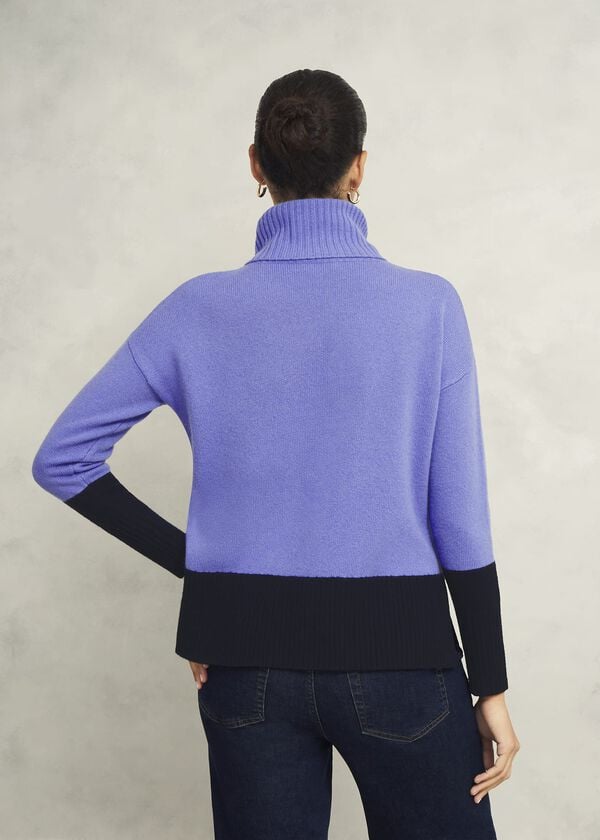 Hobbs Melodie Wool Blend Jumper Blue Hobbs Navy