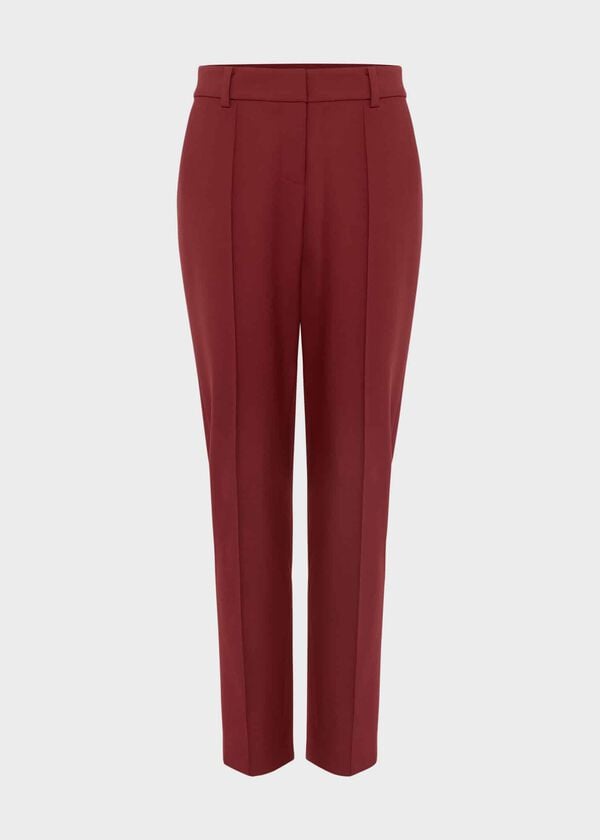 Hobbs Melody Twill Trousers Deep Vermillion
