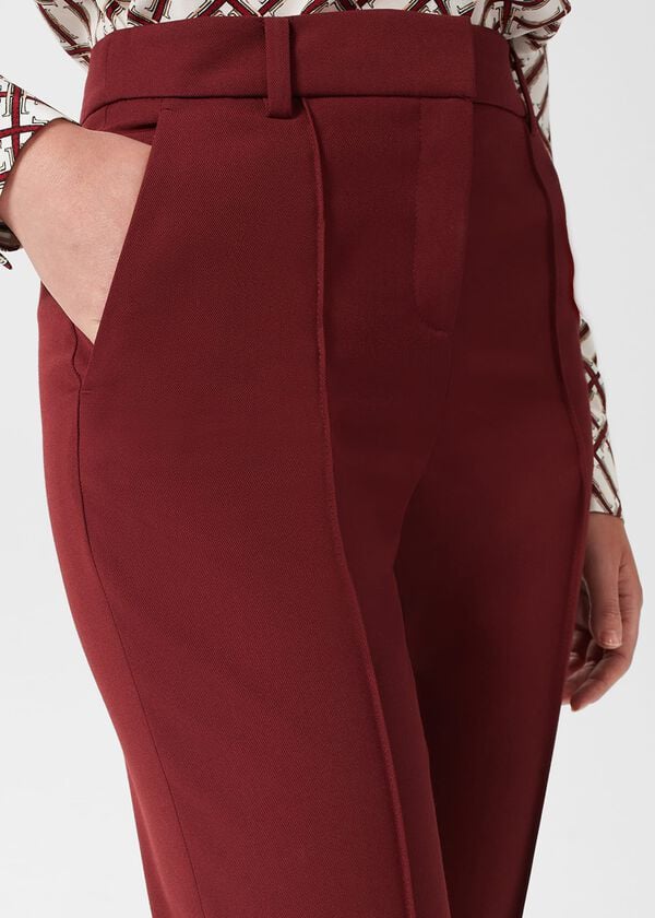 Hobbs Melody Twill Trousers Deep Vermillion