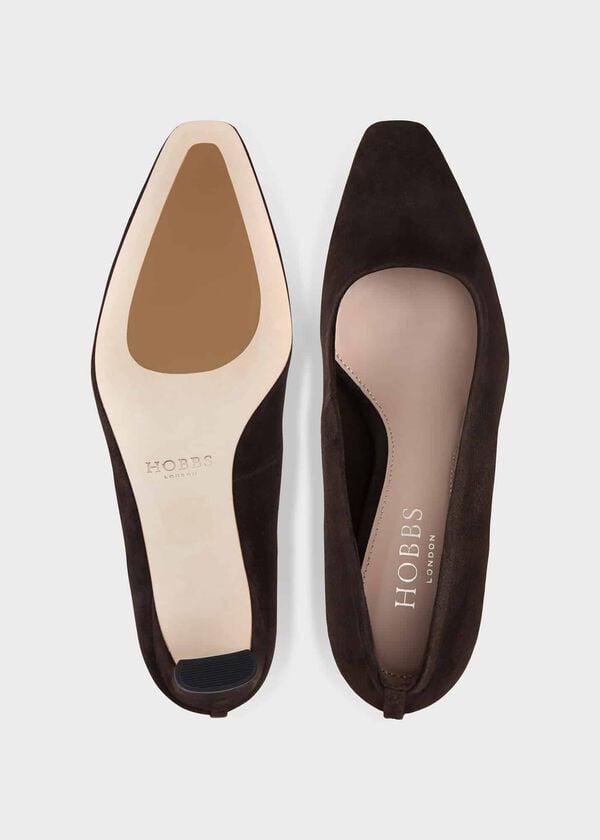 Hobbs Merle Court Shoes Chocolate