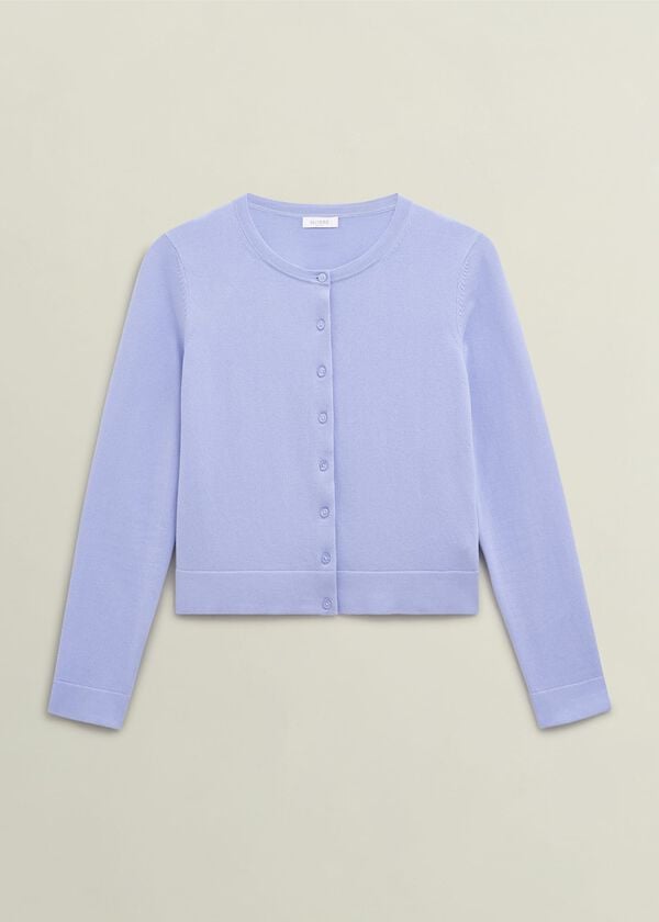 Hobbs Michelle Cotton Cardigan Maya Blue