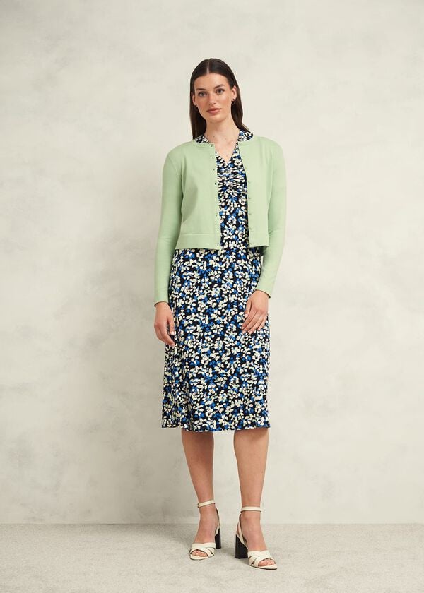 hobbs Michelle Cotton Cardigan Soft Sage Green