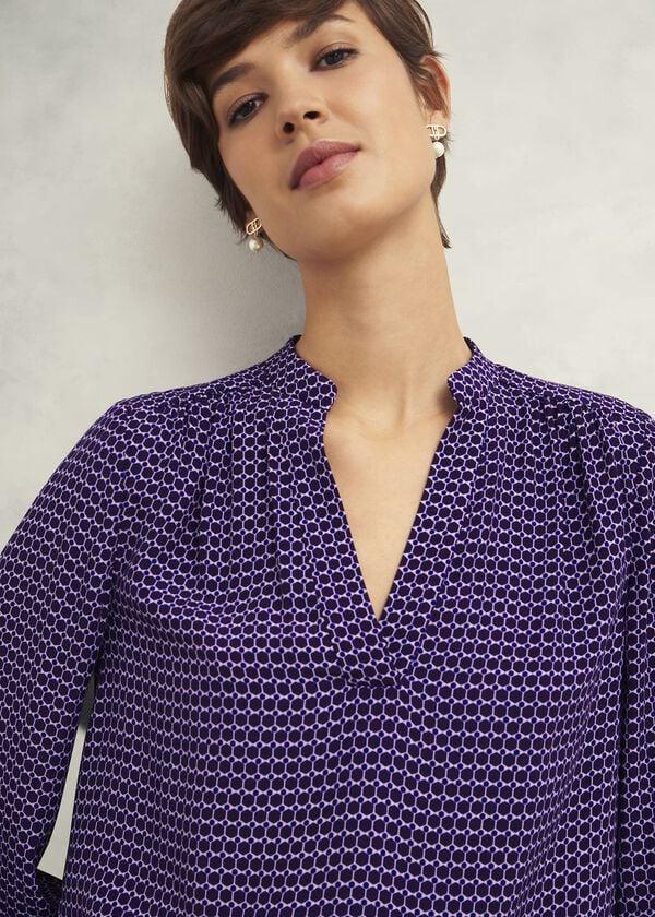 Hobbs Mila Blouse Purple Multi
