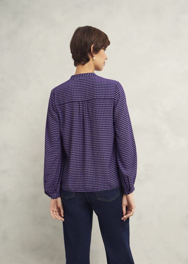 Hobbs Mila Blouse Purple Multi