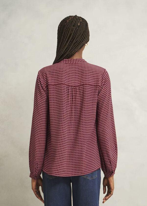 Hobbs Mila Blouse Red Multi