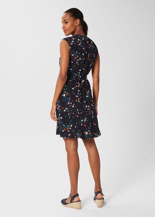 Hobbs Miranda Dress Navy Multi