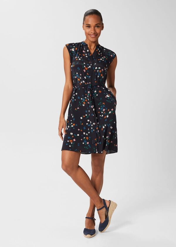 hobbs Miranda Dress Navy Multi