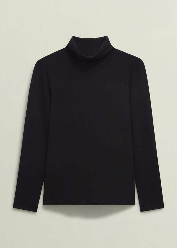 Hobbs Mischa Roll Neck Top Hobbs Black