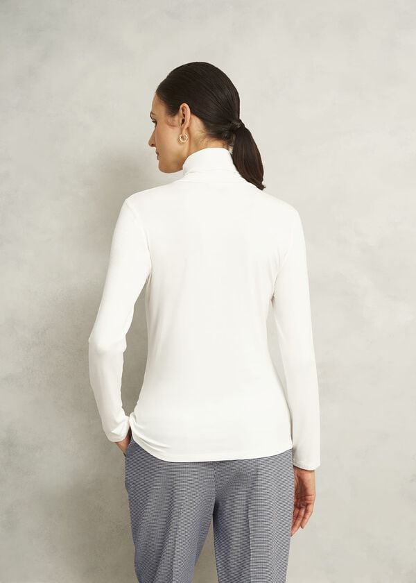 Hobbs Mischa Roll Neck Top Hobbs Ivory