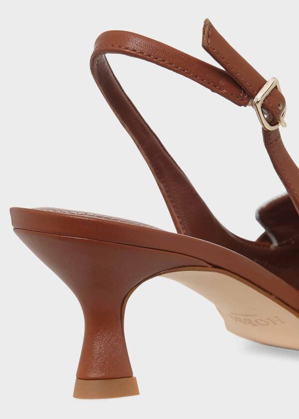Hobbs Mischa Sling Back Tan Ivory