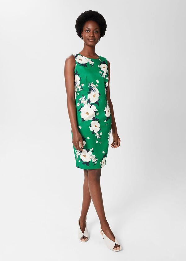 hobbs Moira Dress Green Multi