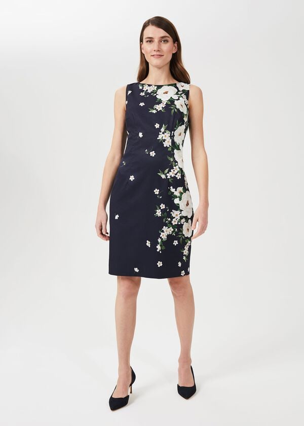 hobbs Moira Floral Dress Navy Multi