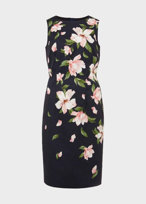 Hobbs Moira Floral Shift Dress Navy Multi