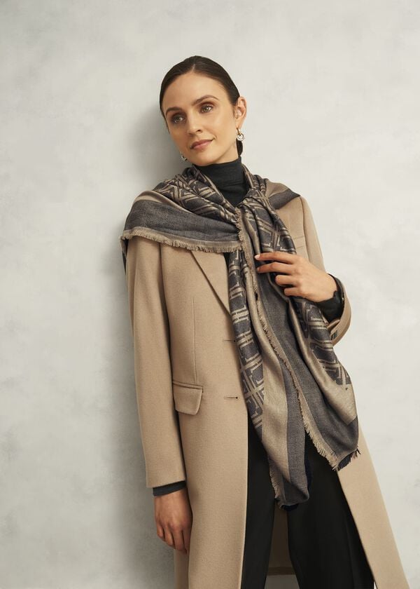 Hobbs Mora Scarf Black Camel