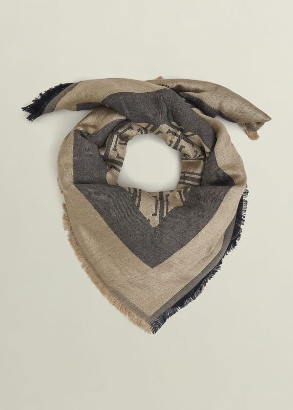 hobbs Mora Scarf Black Camel