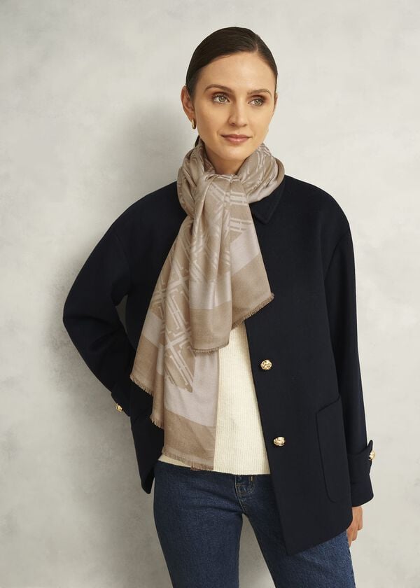Hobbs Mora Scarf Camel Cream