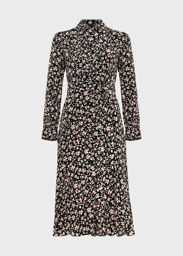 Hobbs Morgen Dress Black Multi