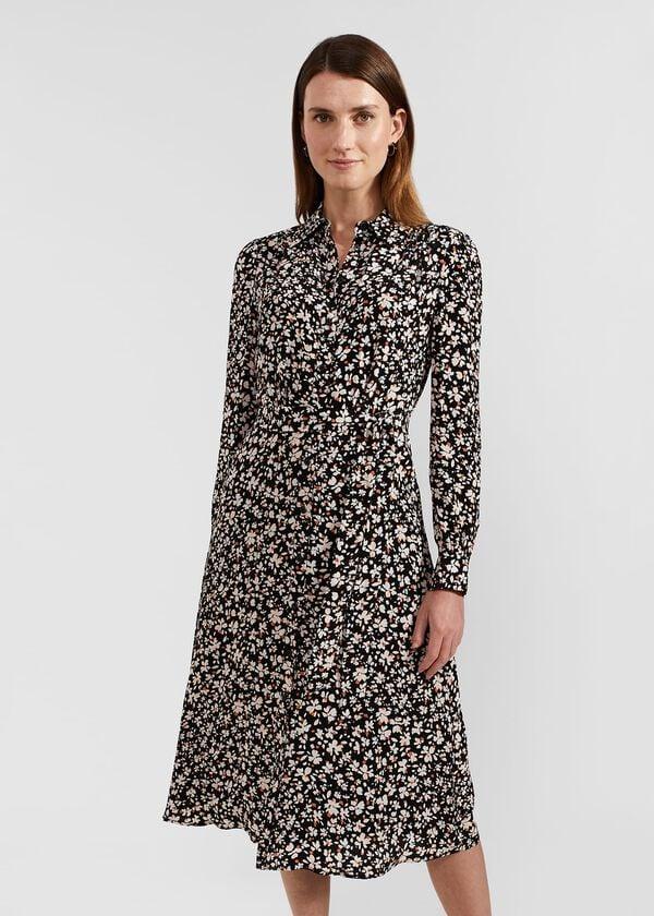 Hobbs Morgen Dress Black Multi