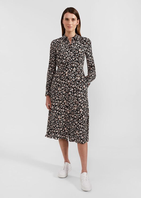 hobbs Morgen Dress Black Multi