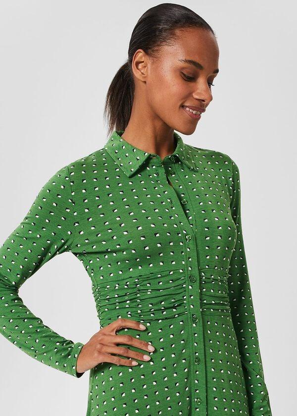 Hobbs Nadina Jersey Dress Pea Green