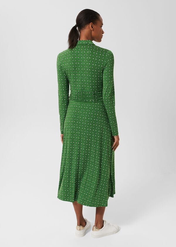 Hobbs Nadina Jersey Dress Pea Green