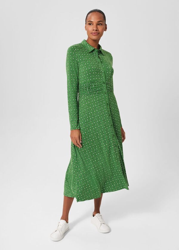 hobbs Nadina Jersey Dress Pea Green