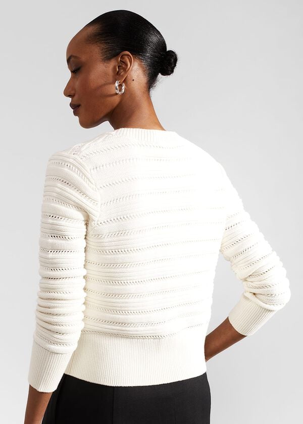 Hobbs Naomi Cotton Cardigan Ivory