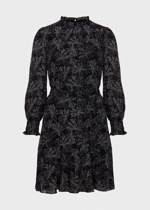 Hobbs Natalie Dress Black Ivory