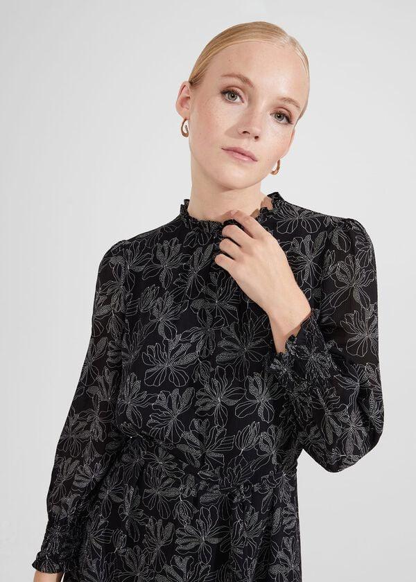 Hobbs Natalie Dress Black Ivory