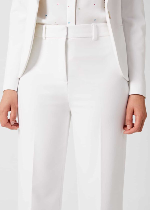Hobbs Natasha Wide Trousers Ivory
