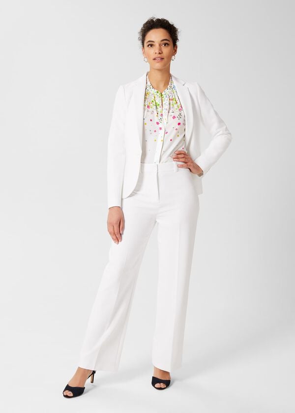 hobbs Natasha Wide Trousers Ivory