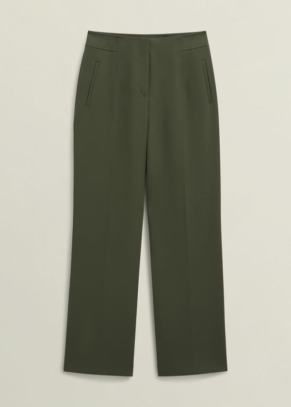 Hobbs Neava Wide Trousers Yew Green