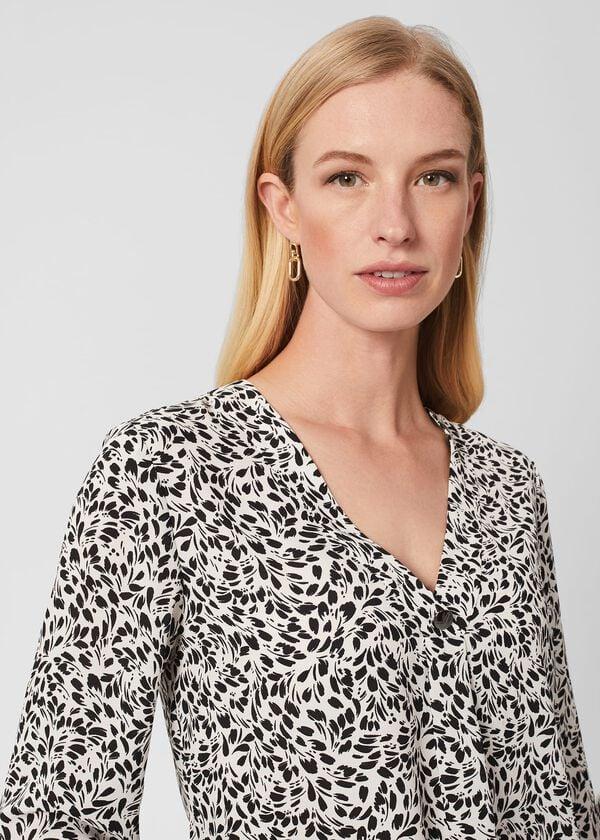 Hobbs Nelle Blouse Ivory Black