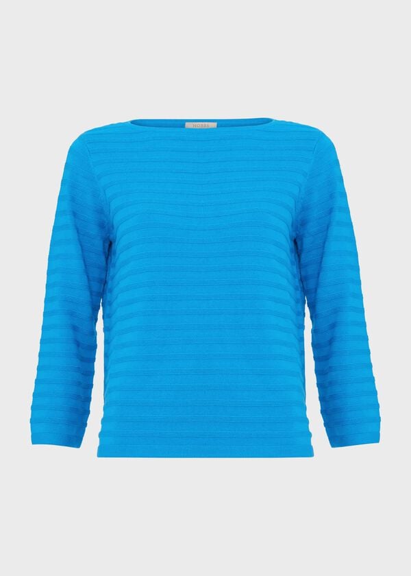 Hobbs Nellie Cotton Jumper Celadon Blue