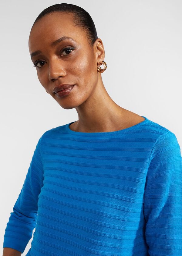 Hobbs Nellie Cotton Jumper Celadon Blue