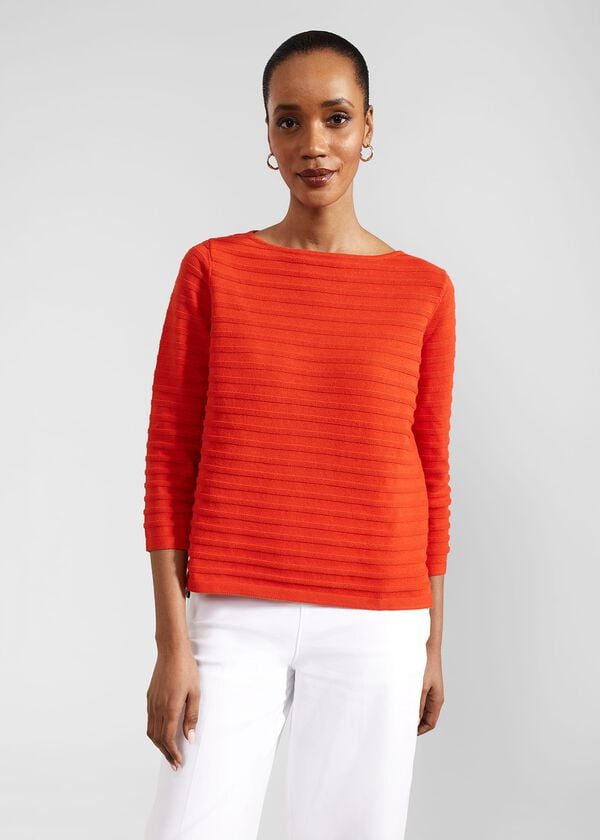 hobbs Nellie Cotton Jumper Hibiscus Red