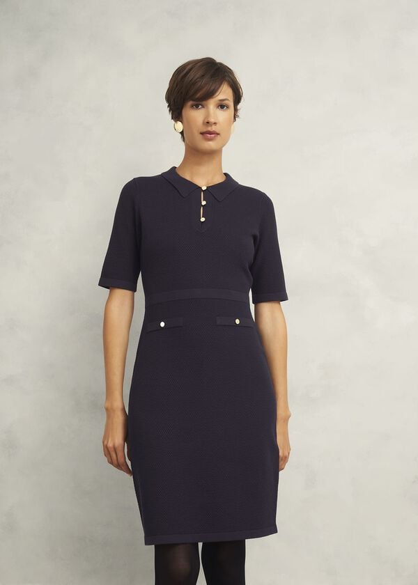 hobbs Niamh Knitted Dress Hobbs Navy