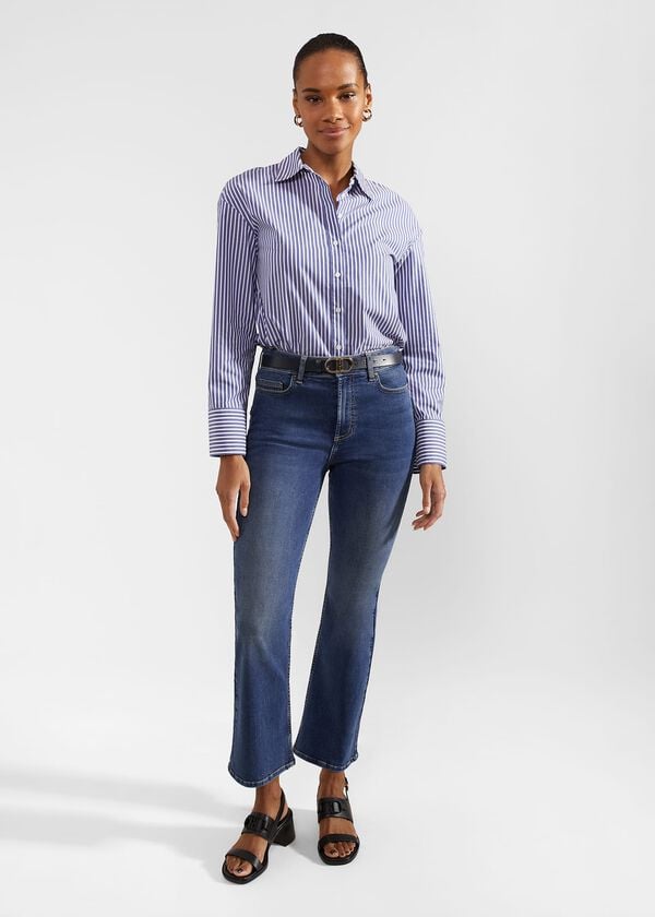 hobbs Niomi Crop Jeans Mid Wash