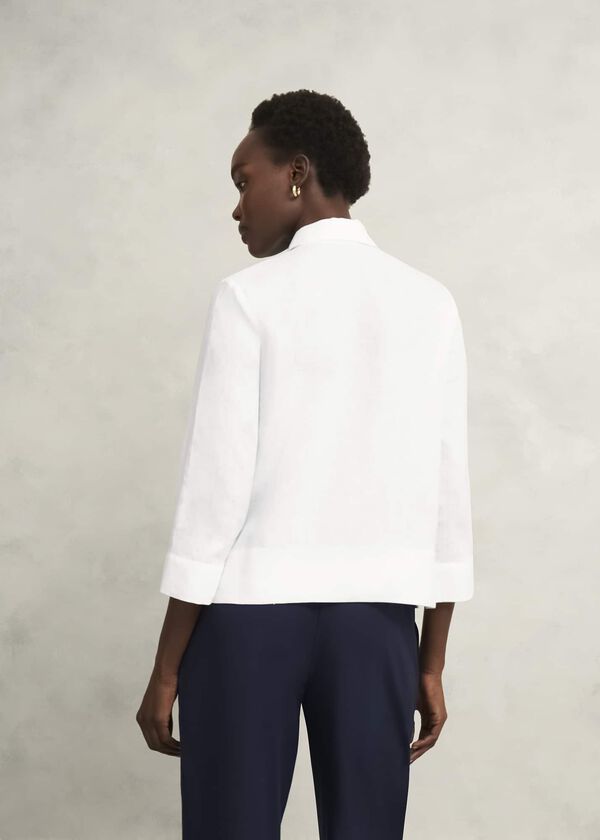 Hobbs Nita Linen Shirt White
