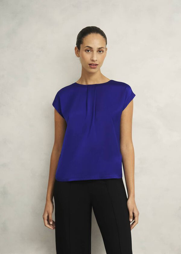 hobbs Nita Satin Front Top Cobalt Blue