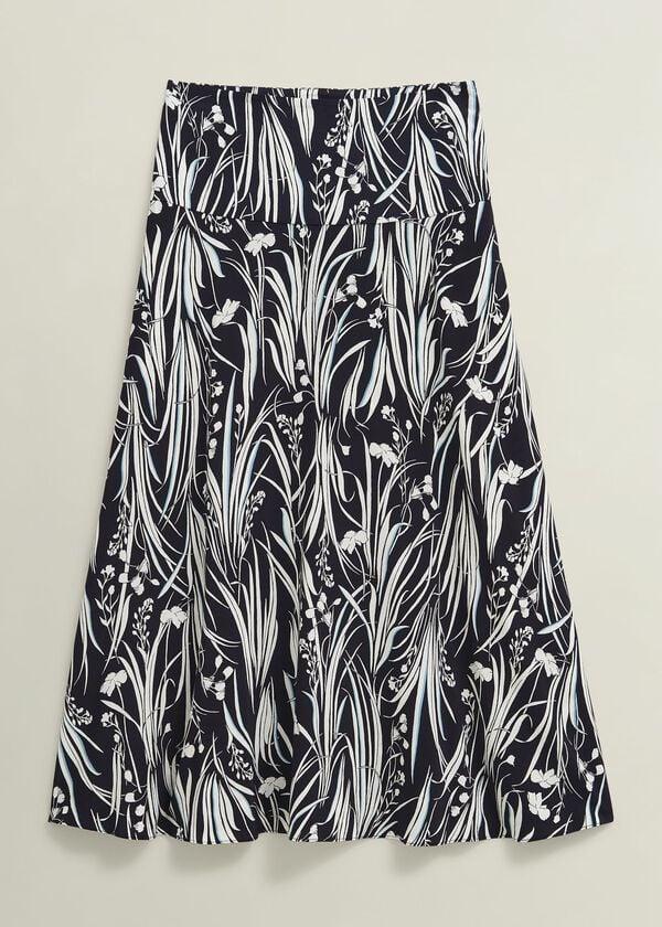 Hobbs Noemi Skirt Navy Ivory