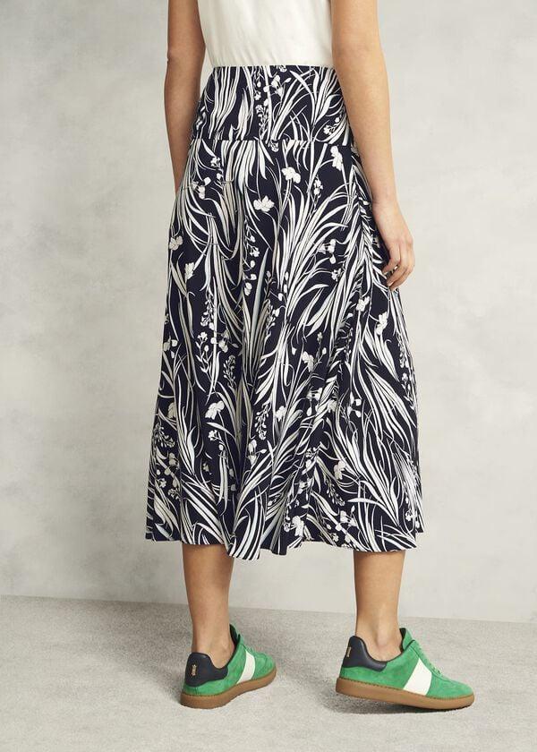 Hobbs Noemi Skirt Navy Ivory